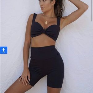 Montce Black Rib Midi Bike Short